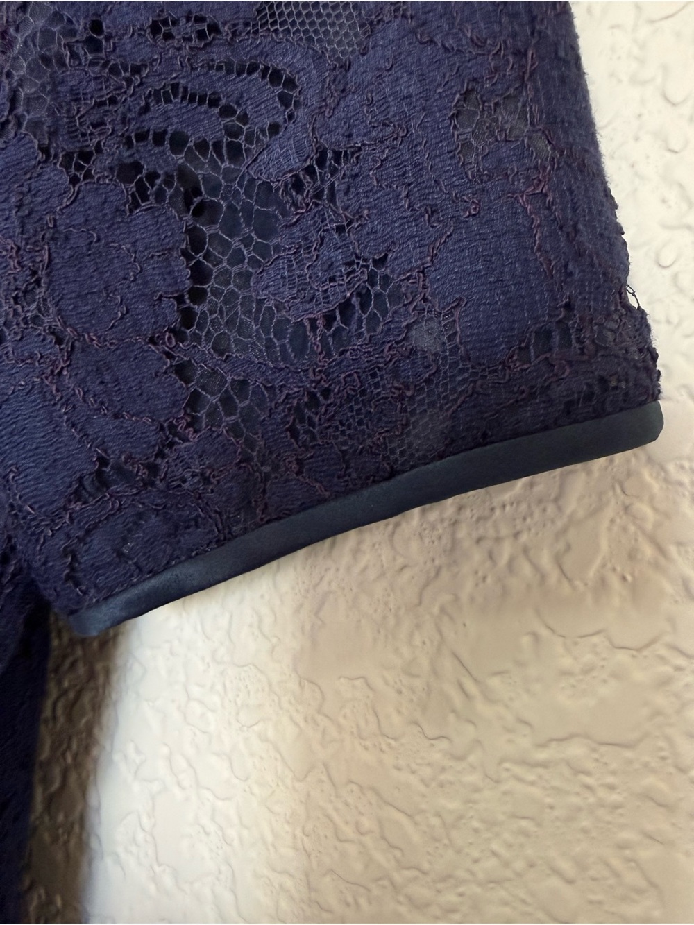 Vintage Nipon Boutique  Lace Fit & Flare Dress | Navy Blue | Romantic | Size 4‎ - Picture 12 of 13